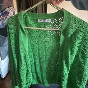 Zara Vibrant Green Women's Cardigan